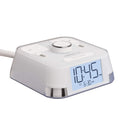 Brandstand CubieTime Zen | Alarm Clock Charger with White Noise and Sunrise Alarm | 2 USB-C Ports | 2 Tamper Resistant Outlets | Night Light
